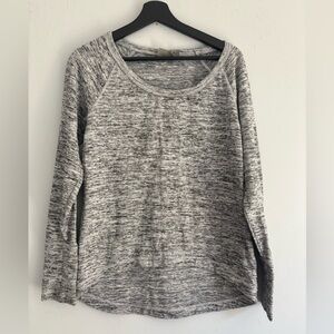 Athleta Gray Heathered Long Sleeve Top Size Small